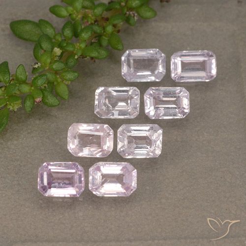 2.14 ctw Pink Sapphire Gemstones, Sapphire Gems in Octagon Step Cut Shape for Sale.