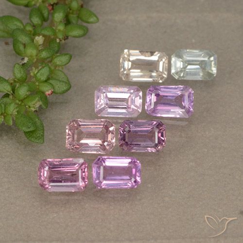 Multicolor Sapphire Gem - 0.2ct Octagon Step Cut (ID: 493140)