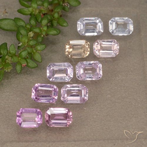 Multicolor Sapphire Gem - 0.2ct Octagon Step Cut (ID: 493142)