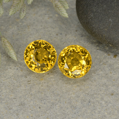 Golden Sapphire Gem - 0.7ct Round Facet (ID: 494273)