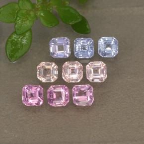 Multicolor Zafiro Gema - 0.2ct Corte octagonal (ID: 494807)