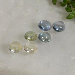 Multicolor Sapphire Gem - 0.3ct Round Cabochon (ID: 495677)