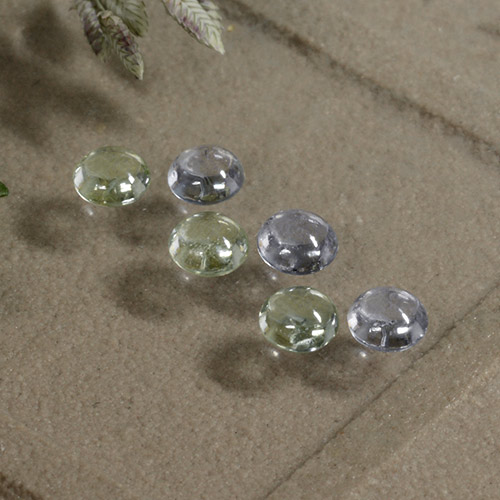 Multicolor Sapphire Gem - 0.2ct Round Cabochon (ID: 495683)
