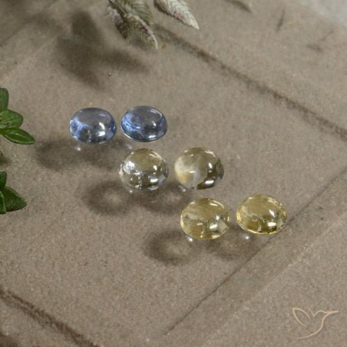 Multicolor Sapphire Gem - 0.3ct Round Cabochon (ID: 495684)