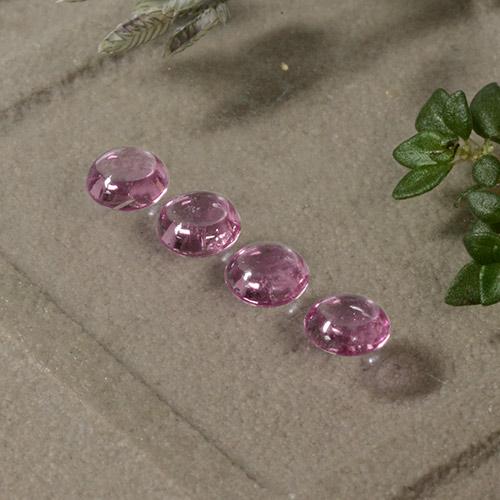 Very Light Royal Purple Pink Sapphire Gem - 0.3ct Round Cabochon (ID: 495687)