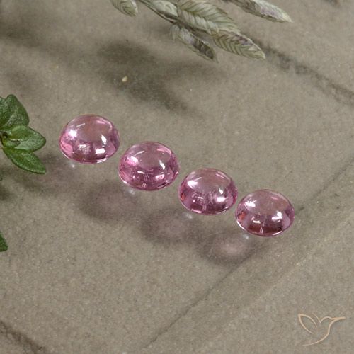 Very Light Royal Purple Pink Sapphire Gem - 0.3ct Round Cabochon (ID: 495688)