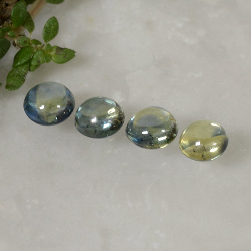 Многоцветный Сапфир Камень - 0.3ct Круглый Кабошон (ID: 495693)