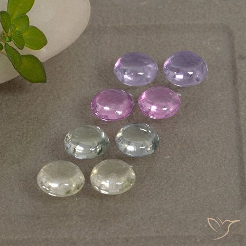 Multicolor Sapphire Gem - 0.4ct Round Cabochon (ID: 495723)