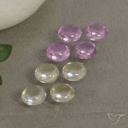 Multicolor Sapphire Gem - 0.3ct Round Cabochon (ID: 495724)