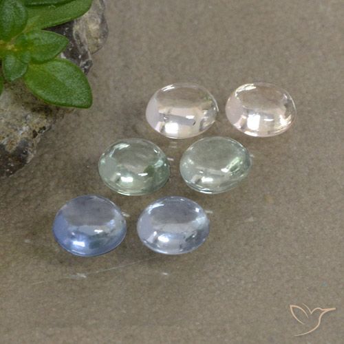 Multicolor Sapphire Gem - 0.3ct Round Cabochon (ID: 495736)