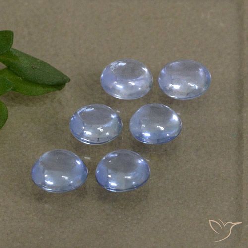 Pastel Blue Сапфир Камень - 0.3ct Круглый Кабошон (ID: 495748)