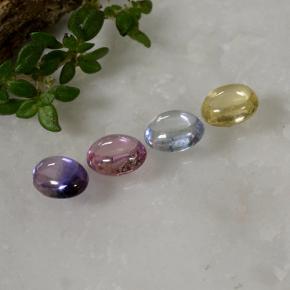 Многоцветный Сапфир Камень - 0.4ct Овал Кабошон (ID: 496338)