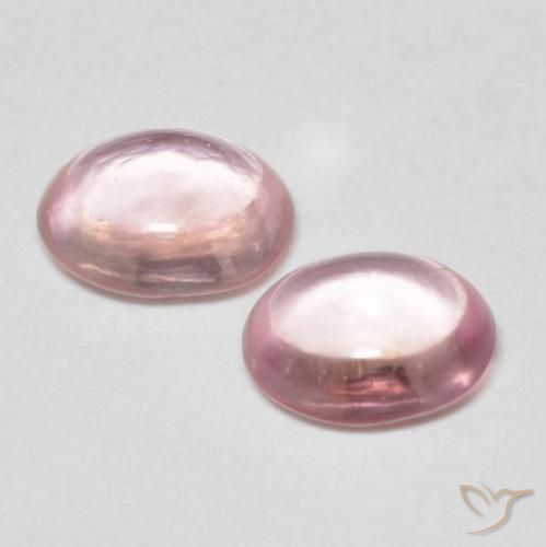 0.82 ctw Pink Sapphire Stones, Natural Sapphire in Oval Cabochon Shape for Sale
