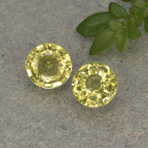 0,89 ct loser gelber Saphir, 4,5 mm Rundschliff aus Tansania, Photo A