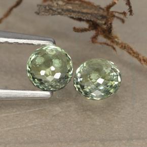 Verde bosque Zafiro Gema - 0.6ct Corte circular mezclado (ID: 496546)