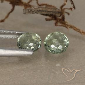 Sapphire Gemstones in 4.5 mm (calibrated) Size for Sale, Sapphire Stones in Light Forest Green Color