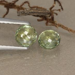 0.6ct Round Mixed-Cut Yellowish Green Sapphire Gem for sale 0.6ct Round Mixed-Cut Yellowish Green Sapphire Gem (ID: 496551)