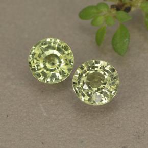 0.5ct Round Facet Yellowish Green Sapphire for sale thumb image of 0.5ct Round Facet Yellowish Green Sapphire (ID: 496564)