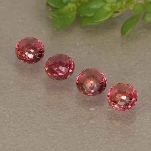 Medium-Dark Red Saphir Edelstein - 0.2ct Round Mixed-Cut (ID: 496639)