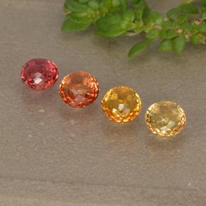 Mehrfarbig Saphir Edelstein - 0.5ct Round Mixed-Cut (ID: 496641)