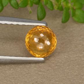 0.8ct Round Mixed-Cut Yellow Orange Sapphire for sale thumb image of 0.8ct Round Mixed-Cut Yellow Orange Sapphire (ID: 496673)
