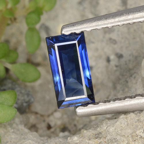 Bleu royal Saphir gemme - 0.4ct Baguette taillée en degrés (ID: 497113)