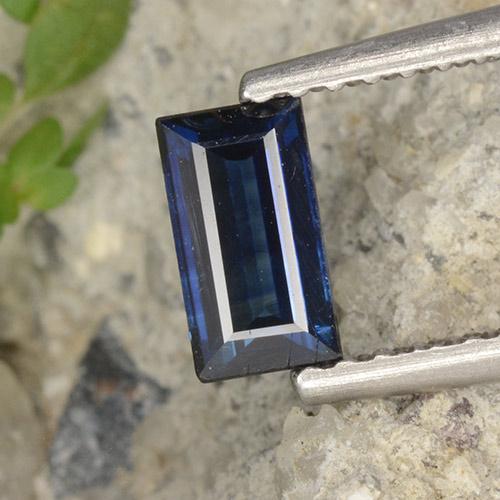 Azul marino Zafiro Gema - 0.6ct Corte Baguette Step (ID: 497117)