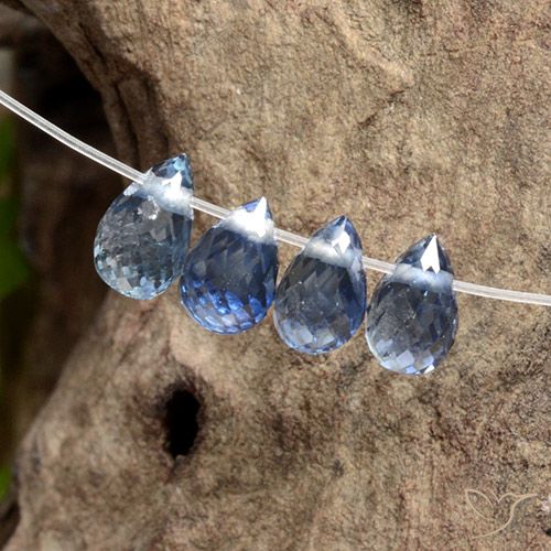 1.64ctw Natural Medium Dark Blue Sapphire, Briolette, VS
