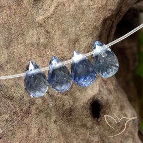 Sapphire Gemstones in 4.7 x 3 mm Size for Sale, Sapphire Stones in Medium Dark Blue Color