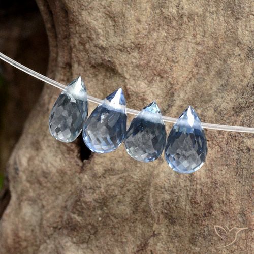 1.31ctw Natural Light Blue Sapphire, Briolette, VS