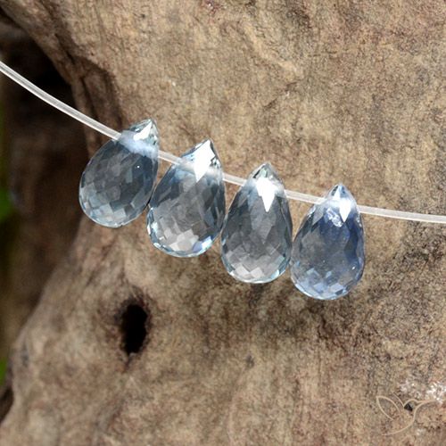 2.12ctw Natural Light Blue Sapphire, Briolette, VS