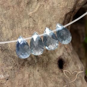 Sapphire Gemstones in 5.5 x 3.4 mm Size for Sale, Sapphire Stones in Light Blue Color