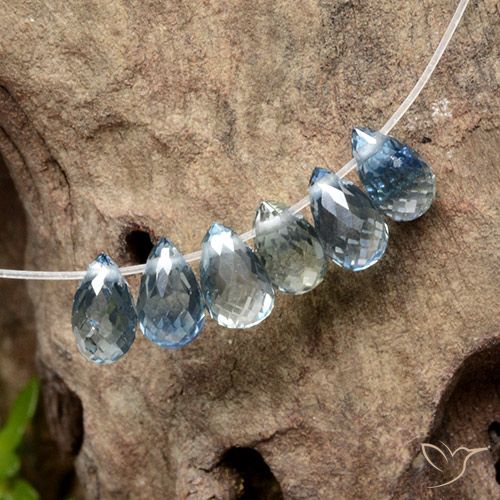2.44ctw Natural Pastel Blue Sapphire, Briolette, VS