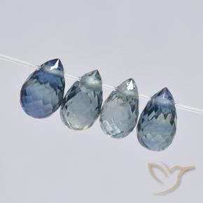 Sapphire Gemstones in 4.9 x 3.2 mm Size for Sale, Sapphire Stones in Navy Blue Color