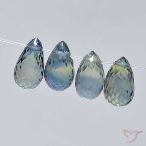 3.33ctw Natural Pastel Blue Sapphire, Briolette, VS