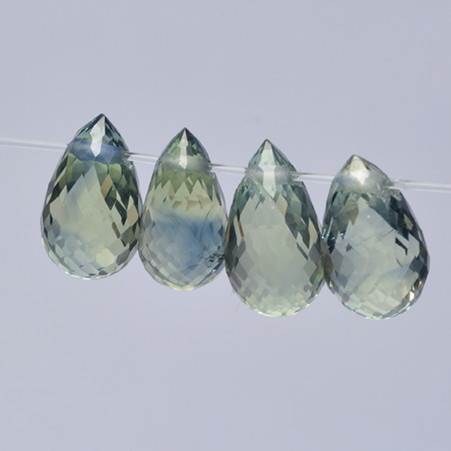 Multicolor Sapphire Gem - 0.7ct Briolette with Hole (ID: 497902)