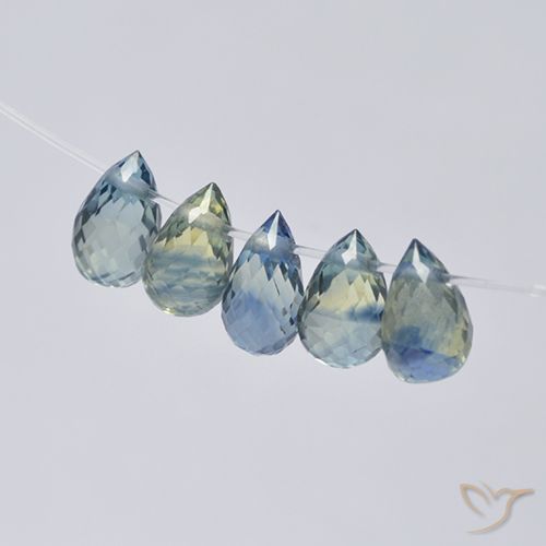 1.88ctw Natural Pastel Blue Sapphire, Briolette, VS