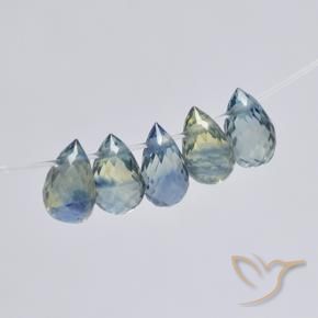 Sapphire Gemstones in 4.7 x 3 mm Size for Sale, Sapphire Stones in Pastel Blue Color