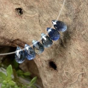 Sapphire Gemstones in 4.5 x 3 mm Size for Sale, Sapphire Stones in Medium Dark Blue Color