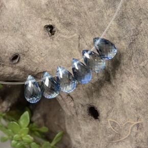 Sapphire Gemstones in 5 x 3.3 mm Size for Sale, Sapphire Stones in Light Blue Color