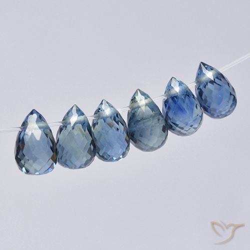 3.10ctw Natural Pastel Blue Sapphire, Briolette, VS