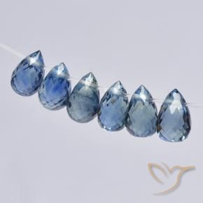 Sapphire Gemstones in 5 x 3.2 mm Size for Sale, Sapphire Stones in Pastel Blue Color