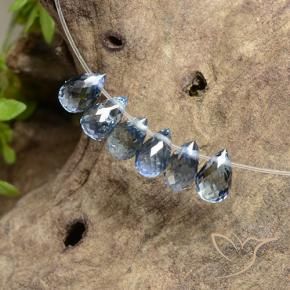 Sapphire Gemstones in 5 x 3 mm (calibrated) Size for Sale, Sapphire Stones in Light Blue Color