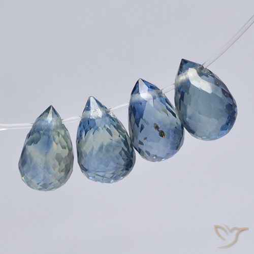 2.34ctw Natural Light Blue Sapphire, Briolette, VS