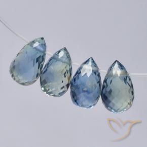 Sapphire Gemstones in 5.4 x 3.5 mm Size for Sale, Sapphire Stones in Pastel Blue Color