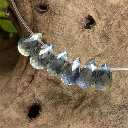 2.42ctw Natural Pastel Blue Sapphire, Briolette, VS