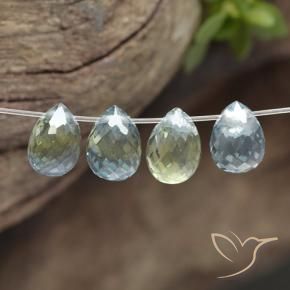 2.63 ctw Multicolor Sapphire Stones, Natural Sapphire in Briolette with Hole Shape for Sale