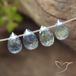 Sapphire Gemstones in 5.3 x 3.6 mm Size for Sale, Sapphire Stones in Pastel Blue Color