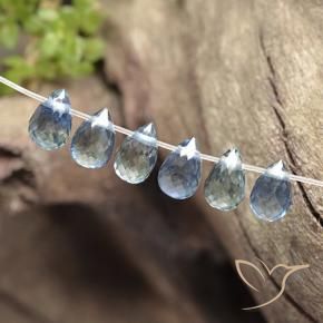 Sapphire Gemstones in 4.5 x 2.9 mm Size for Sale, Sapphire Stones in Light Blue Color