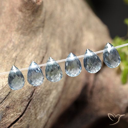 2.18ctw Natural Light Blue Sapphire, Briolette, VS